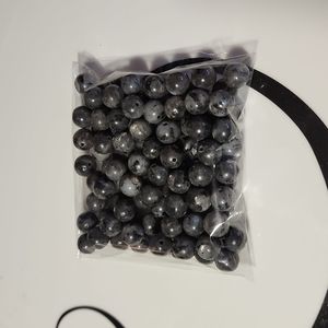 8mm *flashy* Larvikite beads